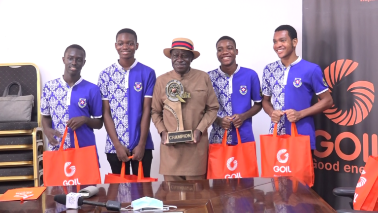 GOIL Commits To Support Worthy Cause As NSMQ Winners Present Their Trophies