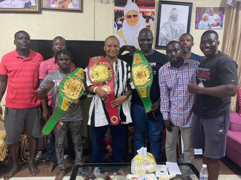PHOTOS: Ghana’s Heavyweight and Flyweight Champions Visit Sempe Muslim Akwashongtse