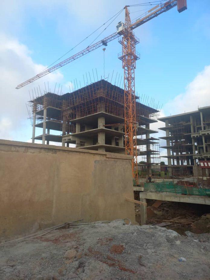The construction works by DHM ongoing on Plots M3, m4