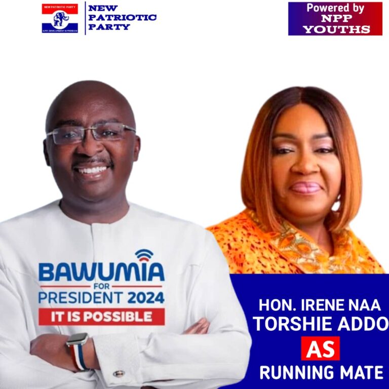 DR BAWUMIA/NAA TORSHIE TICKET, Perfection is implied