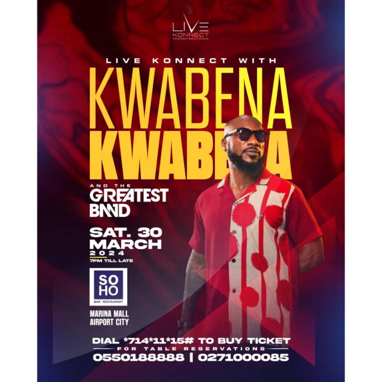 Kwabena Kwabena to perform at Soho on His return to Live Konnect