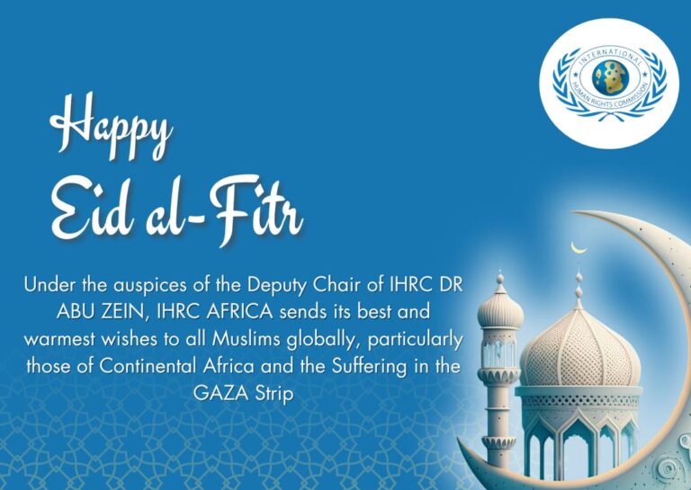 IHRC Deputy Chair Wishes Moslims Happy Eid-el-Fitr